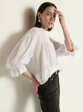 Load image into Gallery viewer, Scarlett Pintuck Blouse White