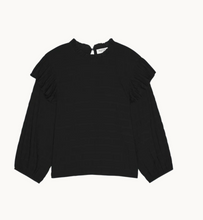 Load image into Gallery viewer, Aria Ruffle Top Jet Black