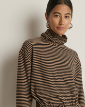 Load image into Gallery viewer, Mariel Dress Mini Cocoa Stripe
