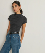 Load image into Gallery viewer, Katie Draped Top Heather Charcoal