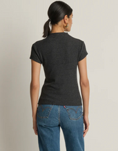 Load image into Gallery viewer, Katie Draped Top Heather Charcoal