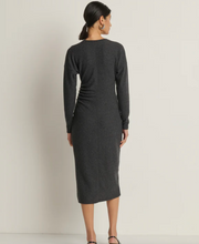 Load image into Gallery viewer, Sandrine Midi Dress Heather Charcoal