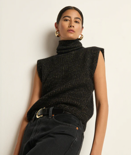 Isha Turtleneck Shiny Black