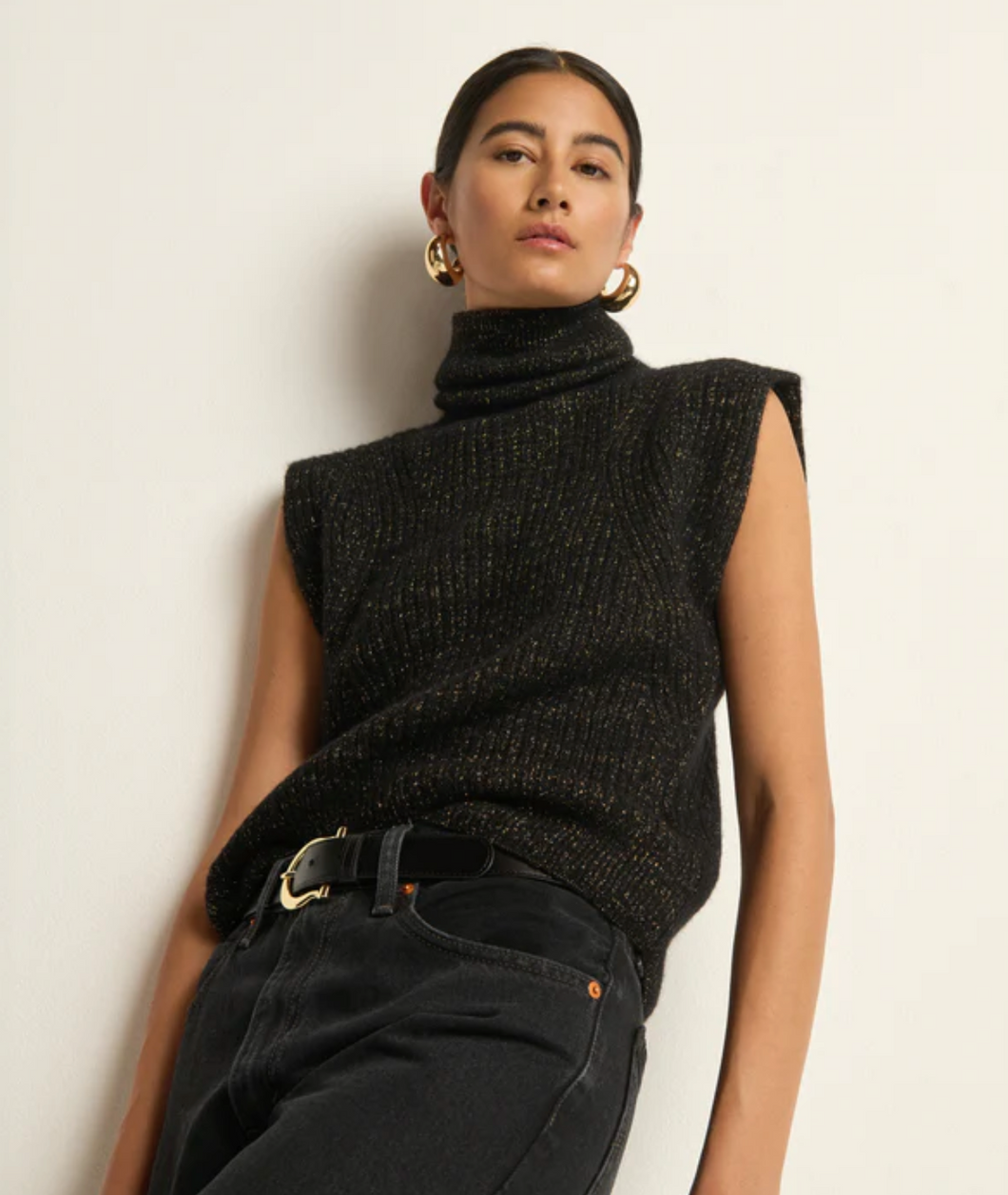 Isha Turtleneck Shiny Black
