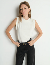 Load image into Gallery viewer, Mikka Button Shoulder Tank Porcelain