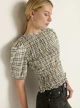 Load image into Gallery viewer, Brinley Smocked Top Plaid