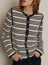 Load image into Gallery viewer, Courtney Crochet Cardigan Sea STRP