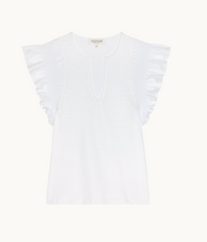 Load image into Gallery viewer, Christa Ruffle SLV Top White