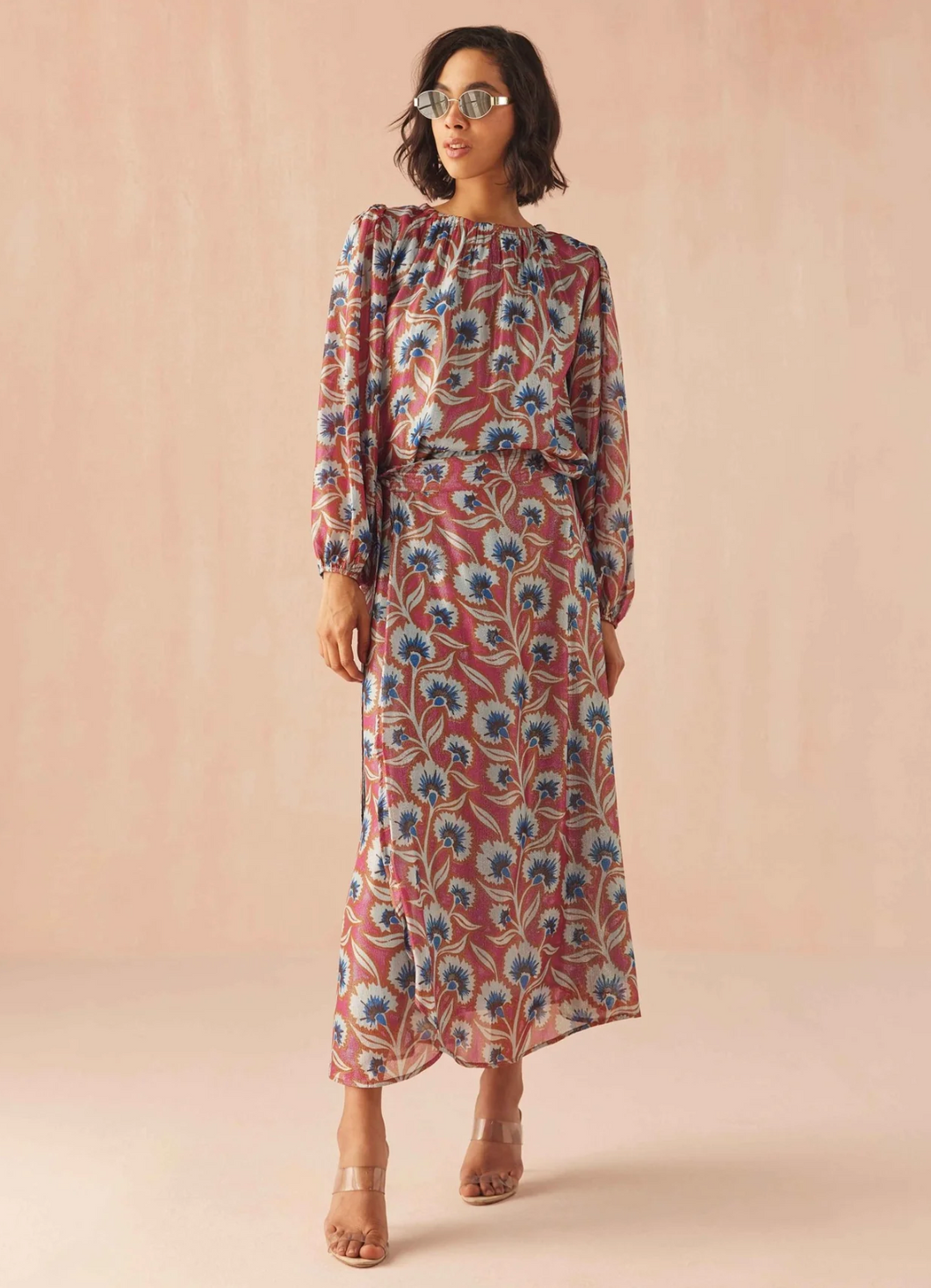 Nalini Wrap Skirt Everly Currant