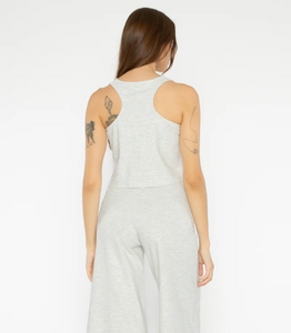 Ponte Knit Tank Top Heather Grey