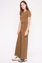 Load image into Gallery viewer, Ponte Knit Wide Leg Cropped Camel