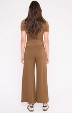 Load image into Gallery viewer, Ponte Knit Wide Leg Cropped Camel