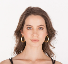 Load image into Gallery viewer, Chantal Hoop Earrings 18K Gold Plated