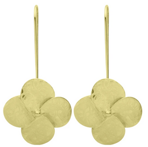 Flower Drop Earrings 18K Gold Plated