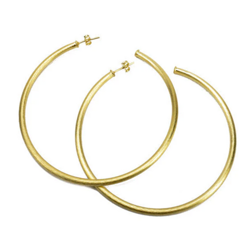 Stella Hoops Brushed Gold