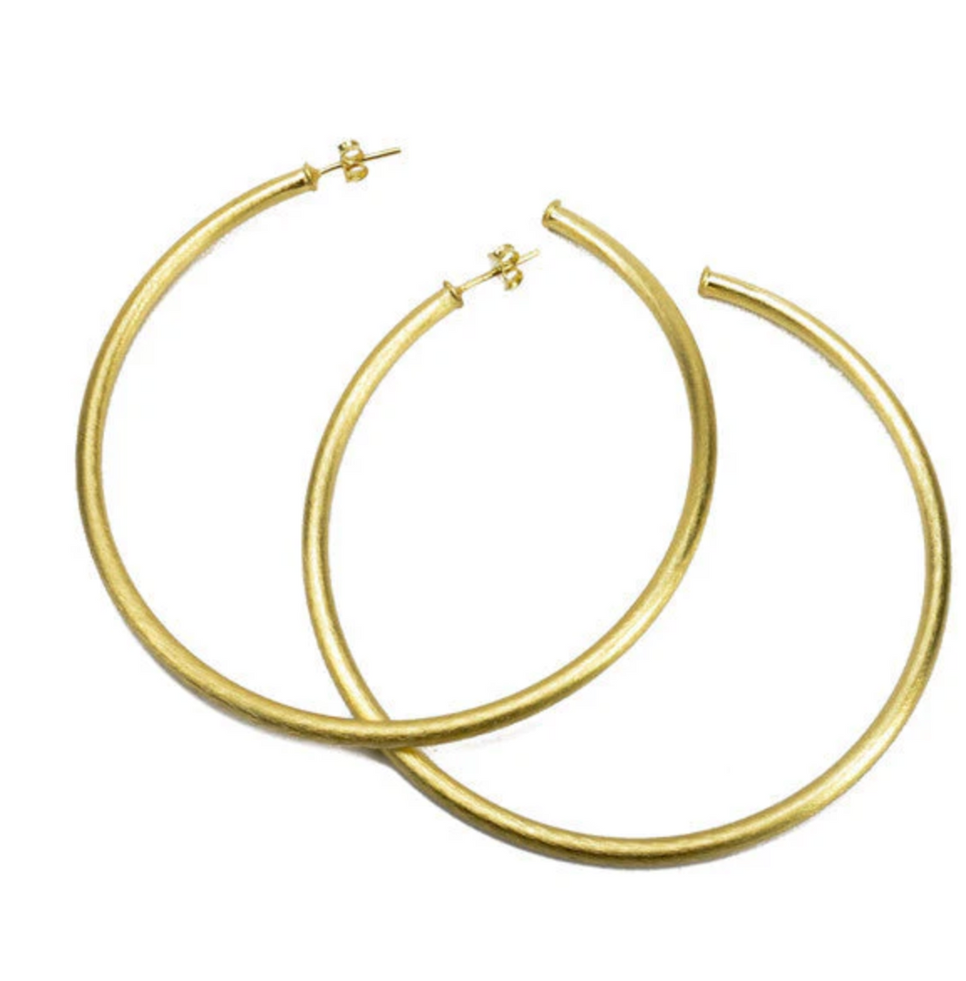 Stella Hoops Brushed Gold