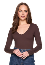 Load image into Gallery viewer, V Neck LS 5&quot; Java