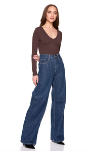V Neck LS 5" Java