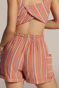 Gauze Stripe Short Set