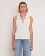 Load image into Gallery viewer, Roberta Collared Tank Porcelian