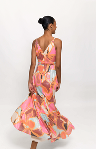 Glow Dress Vibrant Graphic Floral