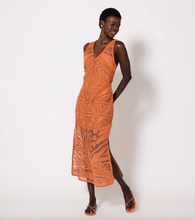 Load image into Gallery viewer, Shelby Crochet Midi Dress Apricot Brandy