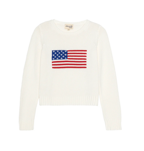 Fashion Crew Flag Sweater Ivory