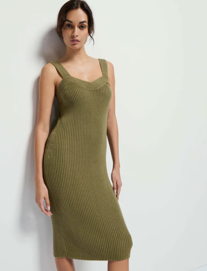 Caresse Sweater Dress Capers