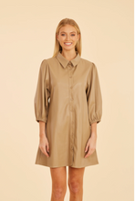 Load image into Gallery viewer, Olivia A Line Vegan Dress Taupe