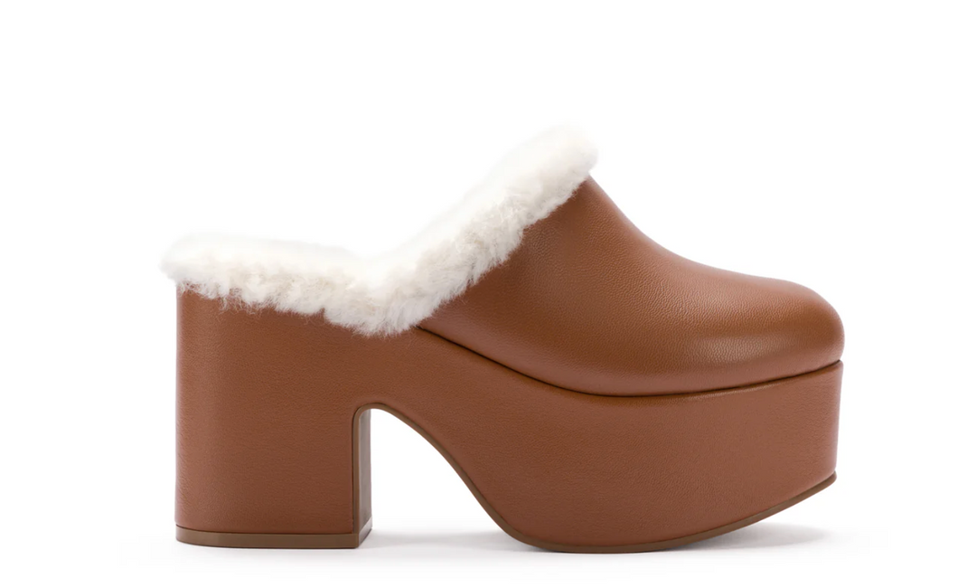 Miso Platform Clog Natural Shearling