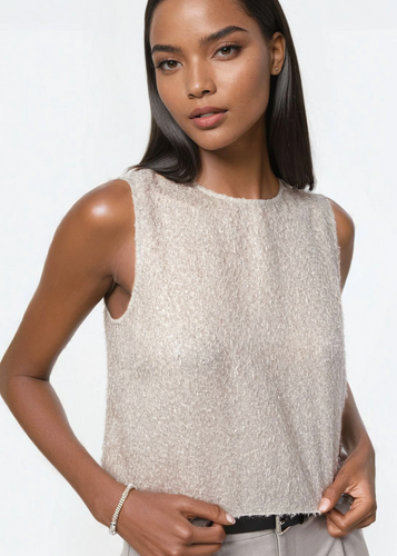 Romilly Metallic Chiffon Top Haze