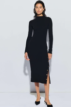 Load image into Gallery viewer, Leni Side Snap Dress Jet Black