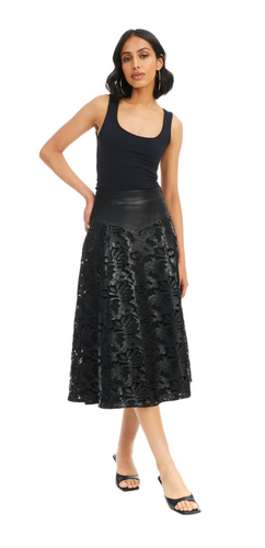 Mila Midi Skirt BLK