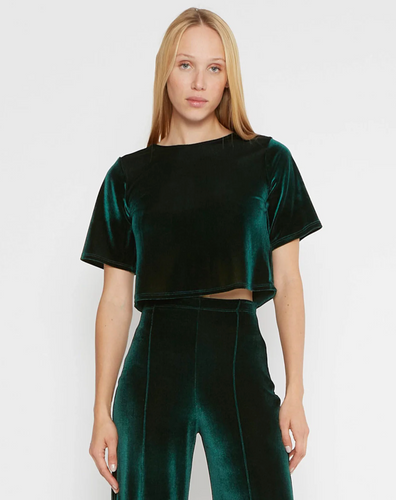 Velvet SS Top Emerald