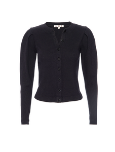 Puff Sleeve Cardigan Black