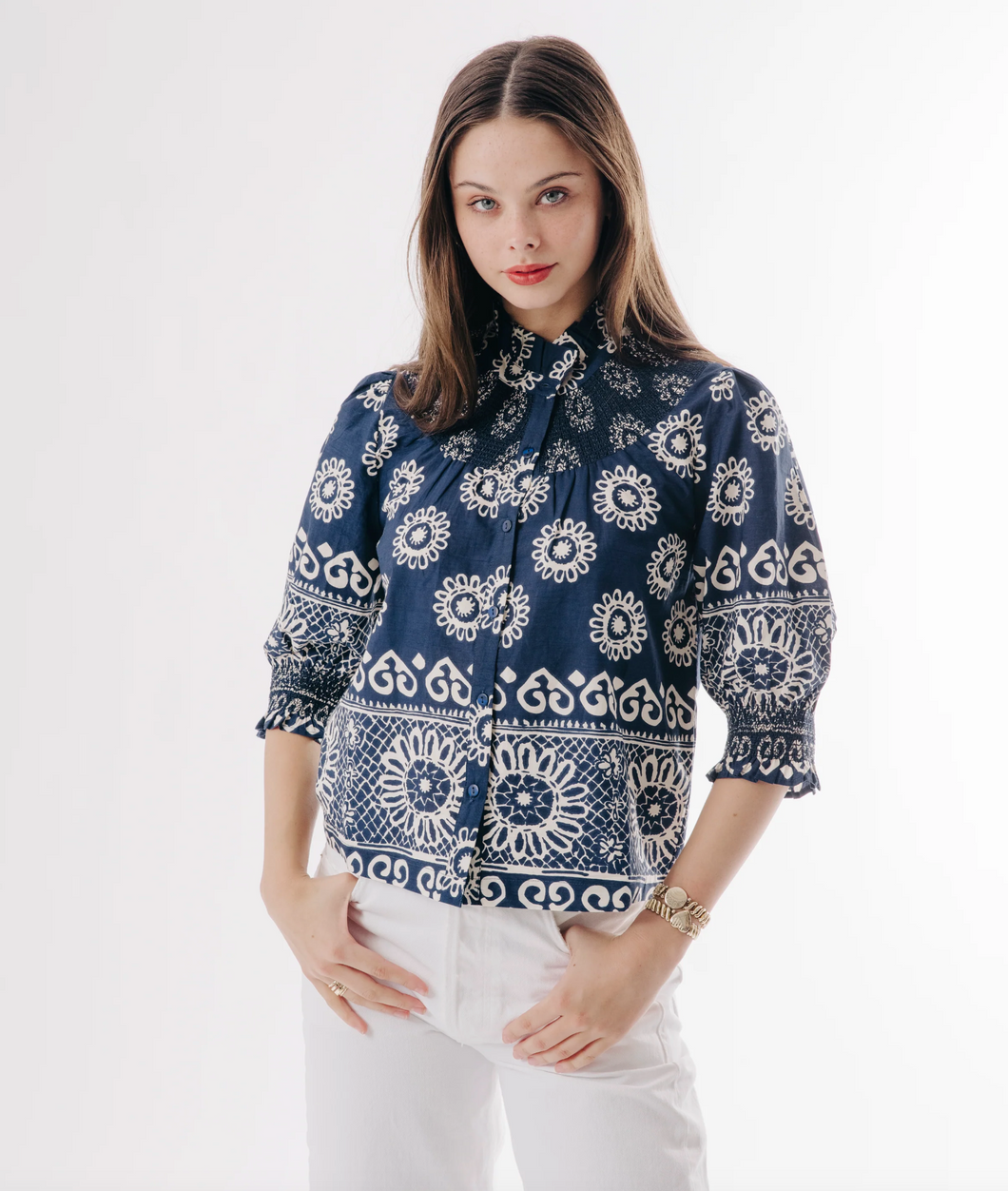 Zarina Top Tenille Print