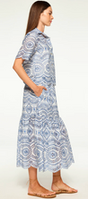 Load image into Gallery viewer, Itzel Skirt Blue Embroidered