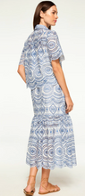 Load image into Gallery viewer, Itzel Skirt Blue Embroidered