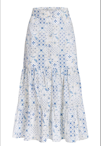 Eloise Skirt Delft Tile