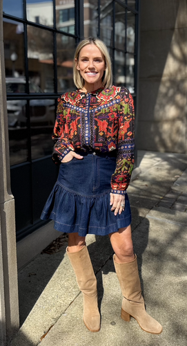 Maverick Denim Mini Skirt Blue