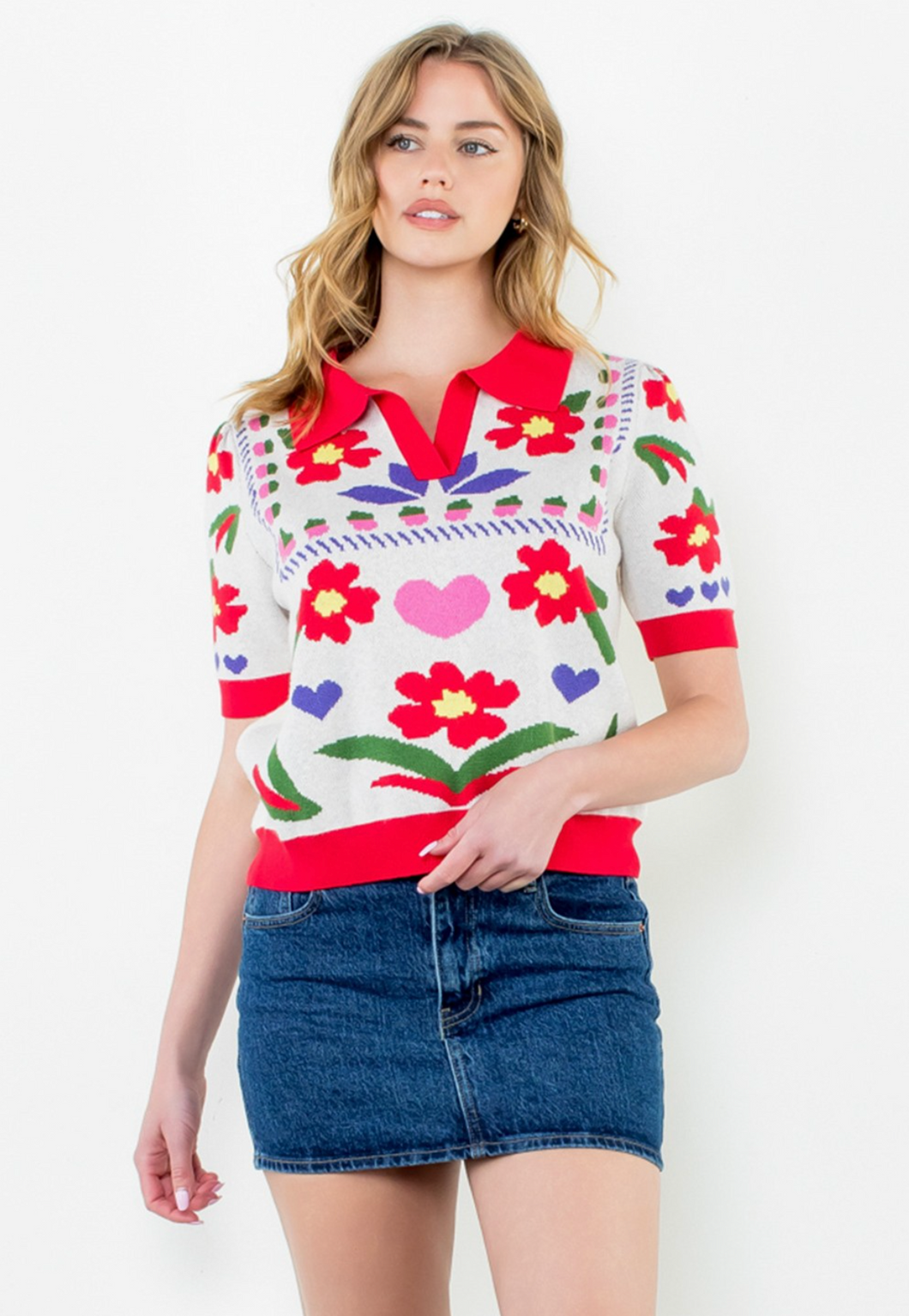 Kimbrell Collared Knit Multi