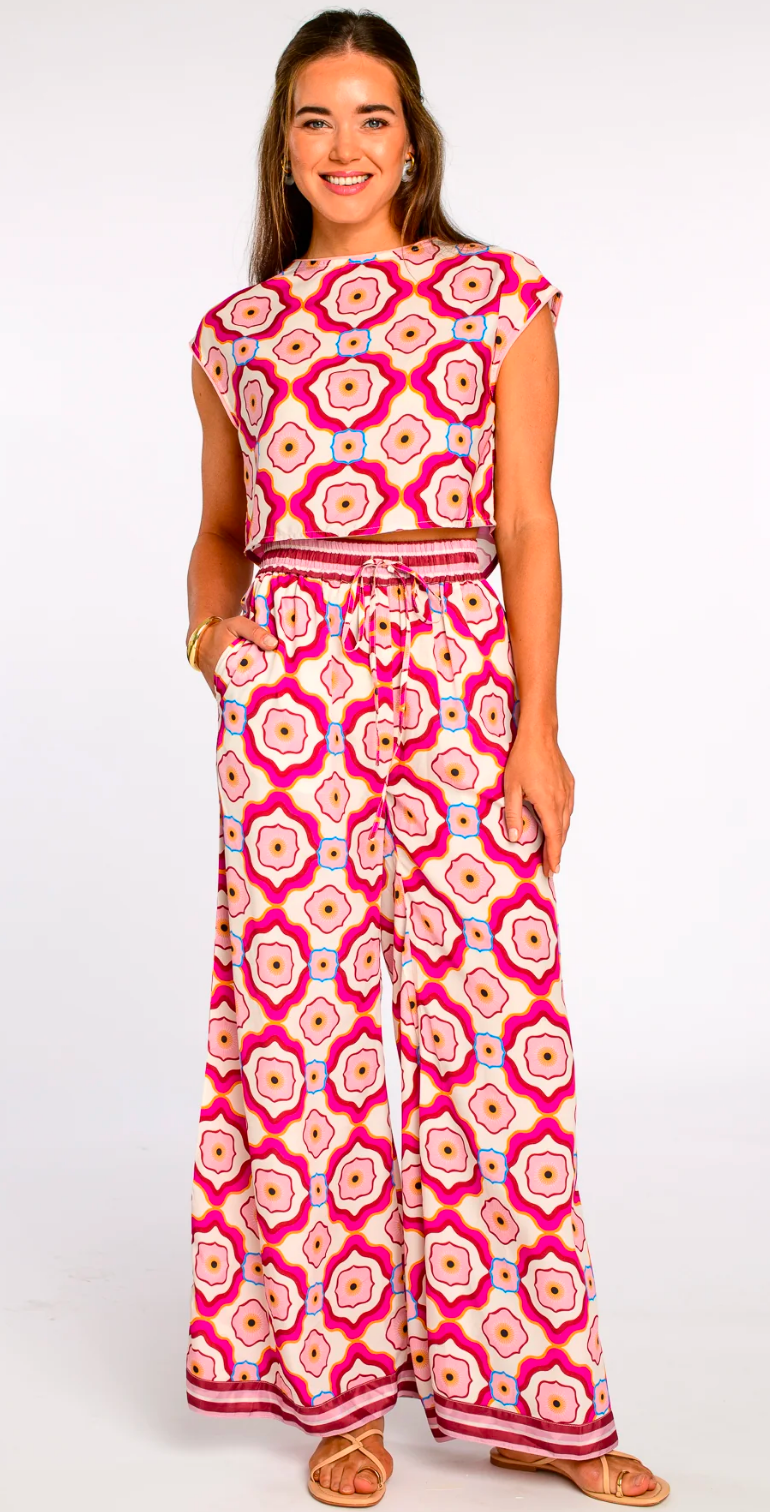 Presley Pant Trellis Pink