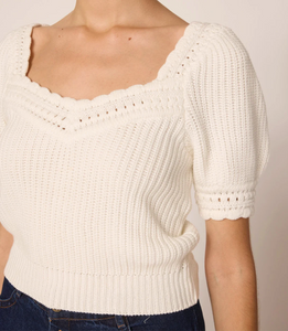 Rowan Sweater Top Ivory