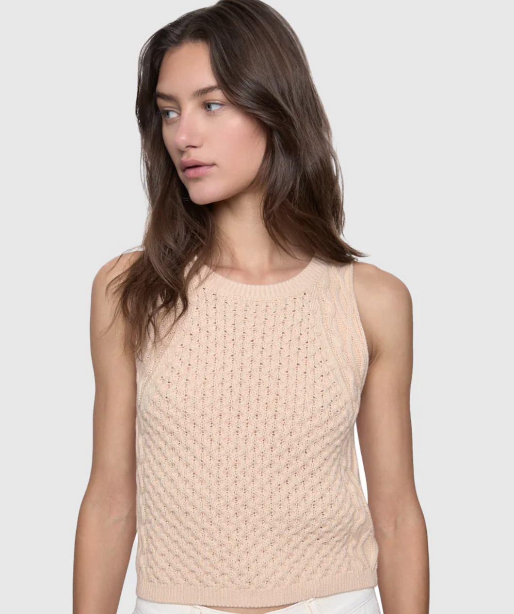 Palmer Cable Sweater Chalk
