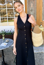 Load image into Gallery viewer, Cafe Dress Black