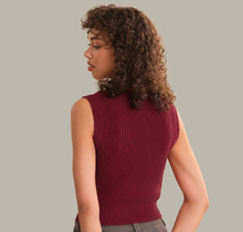 Load image into Gallery viewer, Demi High Crew Neck Tank Dark Cherry