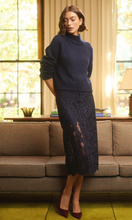 Load image into Gallery viewer, Osmond Lace Skirt Navy