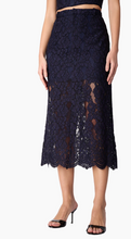 Load image into Gallery viewer, Osmond Lace Skirt Navy