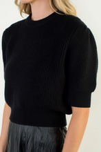 Load image into Gallery viewer, Ember Short SLV Knit Black