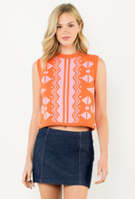 Load image into Gallery viewer, Janie Placed Print Knit Sorbet